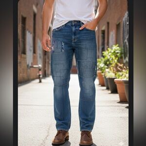 Banana Republic Men's Patchwork Blue Jeans 32x32